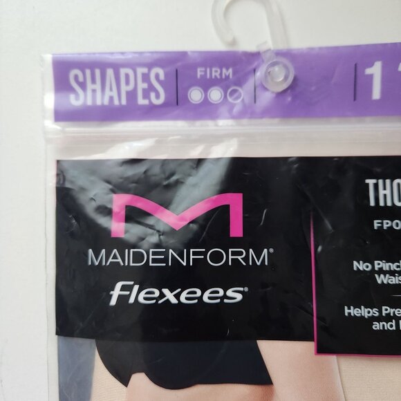 Maidenform Flexees Cool Comfort Womens Thong Shapewear 2XL Firm Control NUDE - Picture 3 of 7